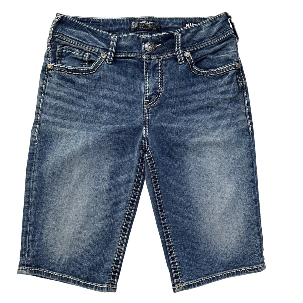 Silver Jeans‎ Denim Suki Bermuda Shorts Womens 29 Western Cowgirl Y2K Streetwear